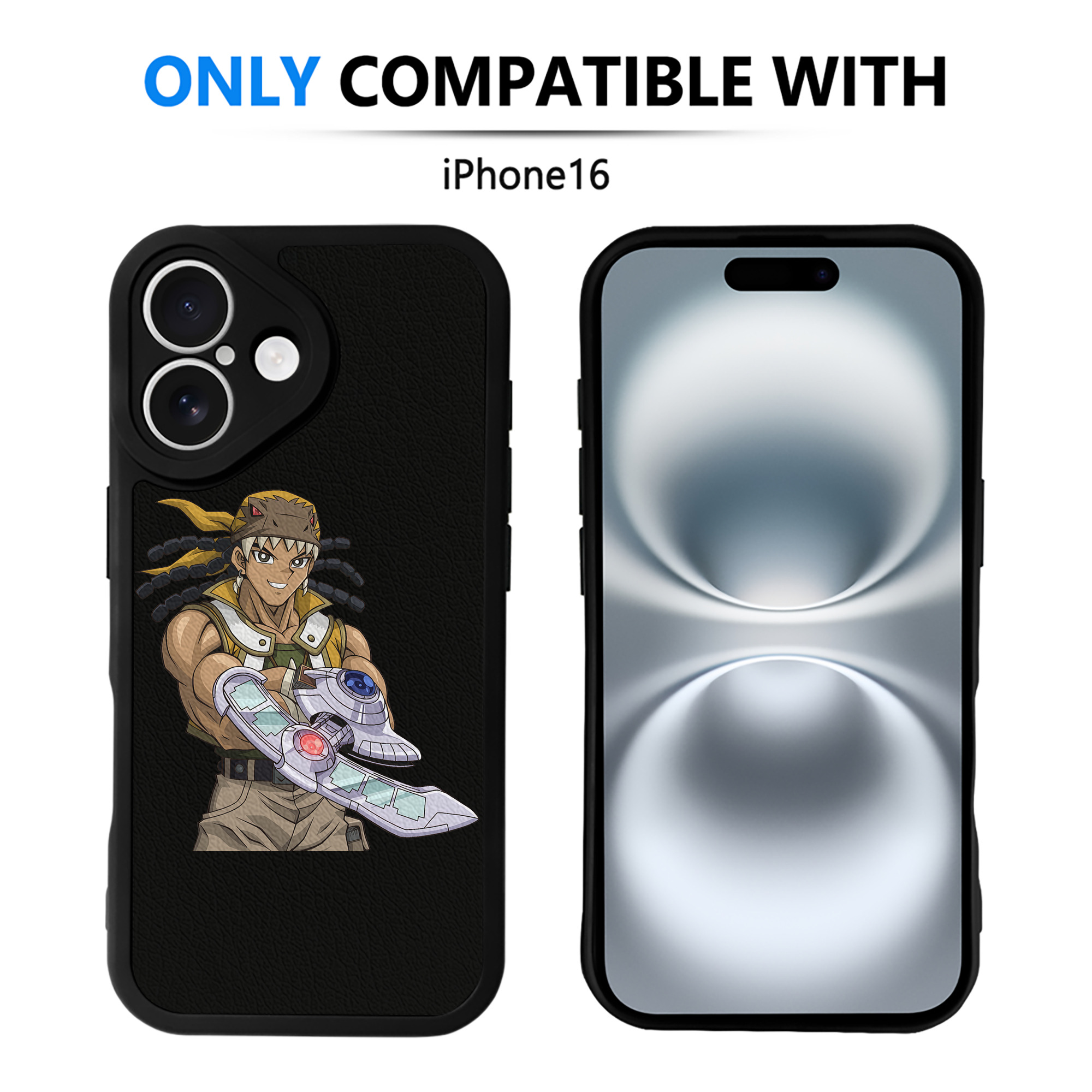遊☆戯☆王 Yu-Gi-Oh! 【iPhone 16シリーズ対応】シリコンスマホケース（レザー調） 材質：シリコン